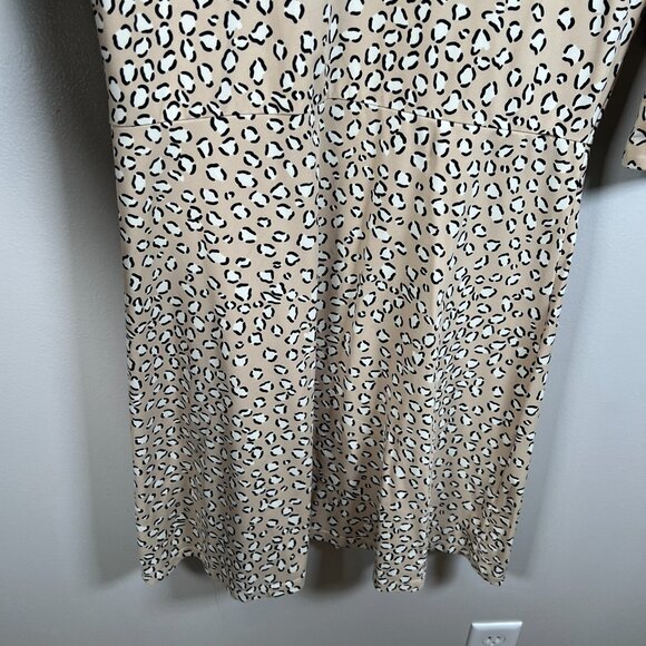 J. Mclaughlin Leopard Shirt Dress Size Medium Animal Print Catalina Cloth Work - Picture 6 of 9
